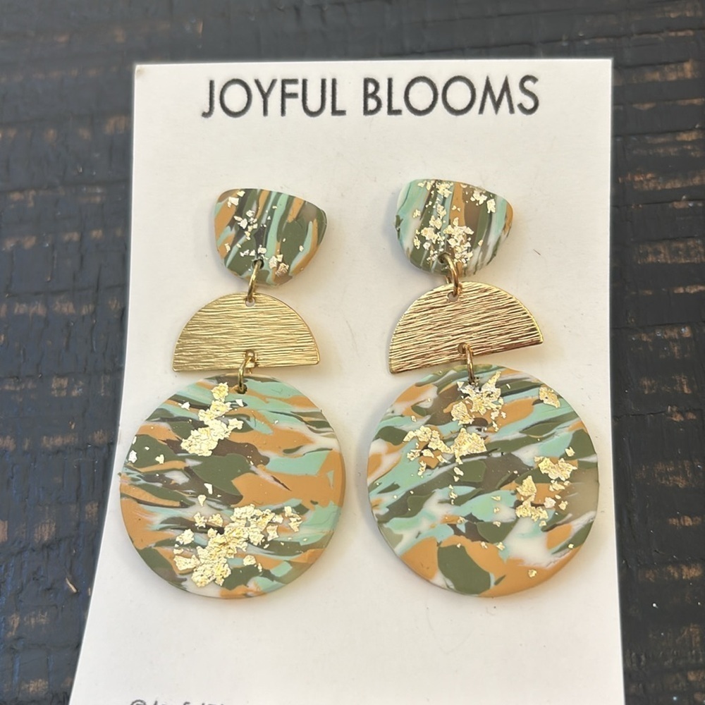 Clay Earrings | Round earrings | drop earrings